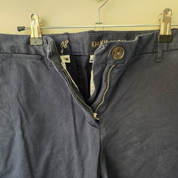 GAP Broken-In Khaki Pants | Size 8 | Navy Blue Straight Leg Pockets Zip Fly - Picture 2 of 9